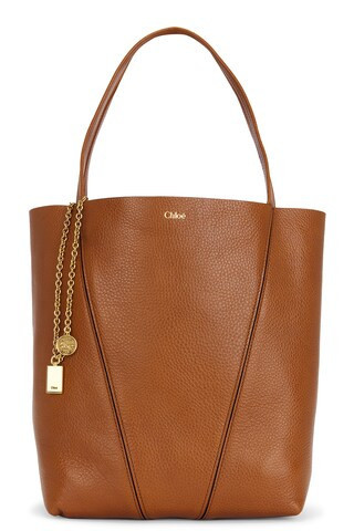 Chloe Spin Medium Tote Bag in Clay Brown - Brown. Size all. | FWRD 