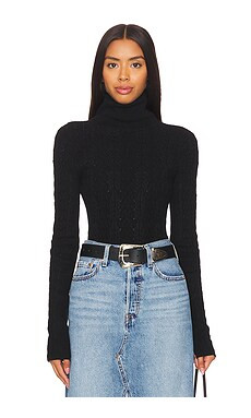 Free People Maddie Turtleneck in Black from Revolve.com | Revolve Clothing (Global)