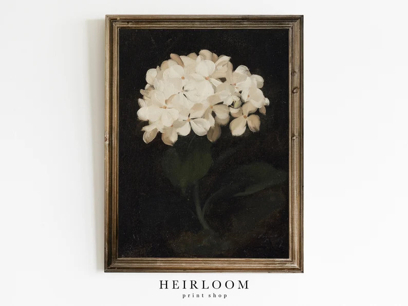 Hydrangea Art | Floral Painting | Canvas Print | Oil Painting | Vintage ART PRINTS | Hydrangea | Etsy (US)