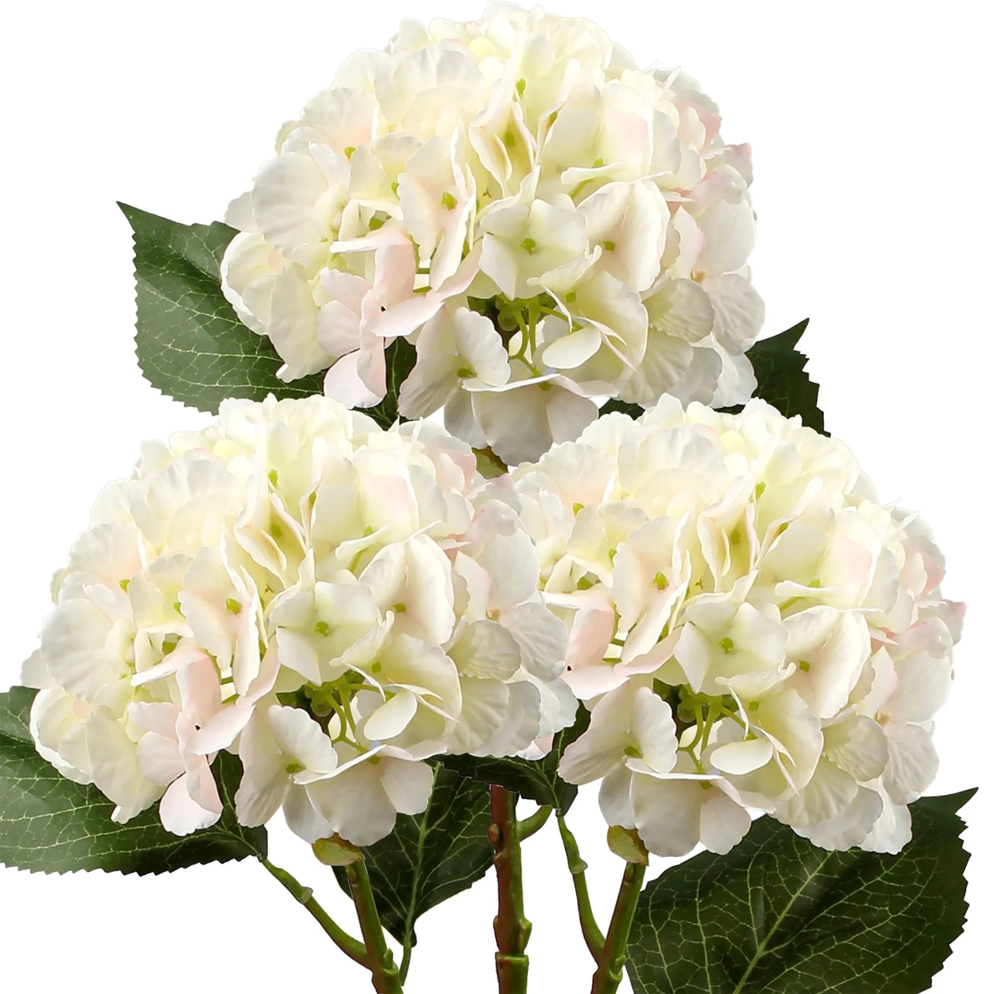 3 Pcs Artificial Hydrangeas Silk Flowers 26 inch Long Stem Fake Flowers Floral Hydrangea Wedding Bouquet Green | Walmart (US)