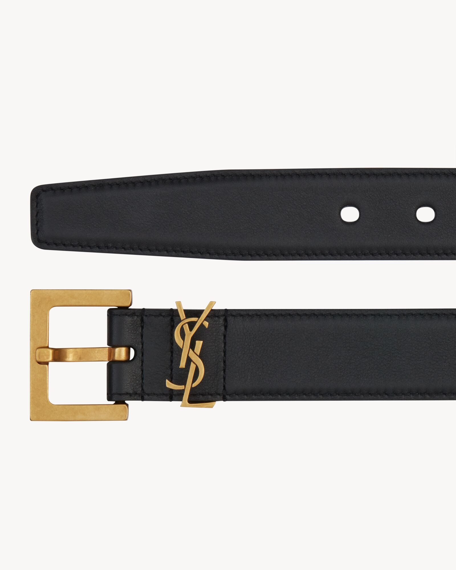 cassandre belt with square buckle in smooth leather | Saint Laurent Inc. (Global)