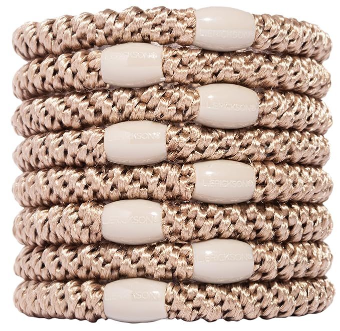 L. Erickson Grab & Go Pony - Camel Beige - 8 Pack Ponytail Holder Hair Ties - Tan Color | Amazon (US)