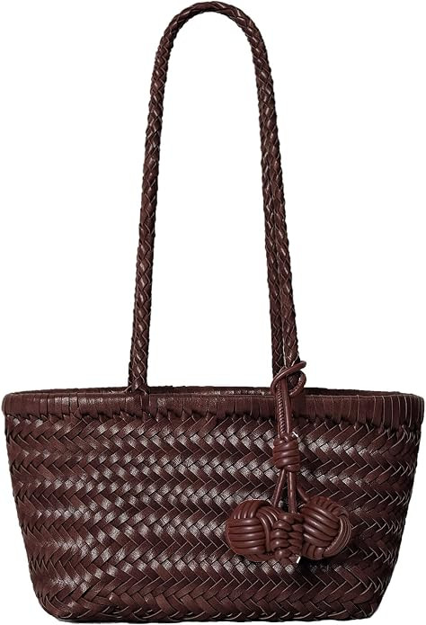 Woven Shoulder Bag for Women, Mini Hobo Purse, Cute Bucket Totes, Small Underarm Bags, Beach Top-... | Amazon (US)