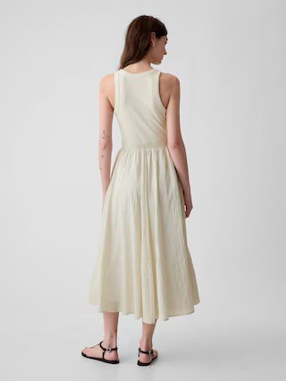 Textured Crinkle Midi Dress | Gap (CA)