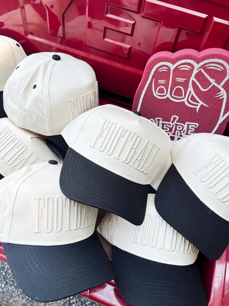 FOOTBALL - Neutral Vintage Trucker Hat | KenzKustomz