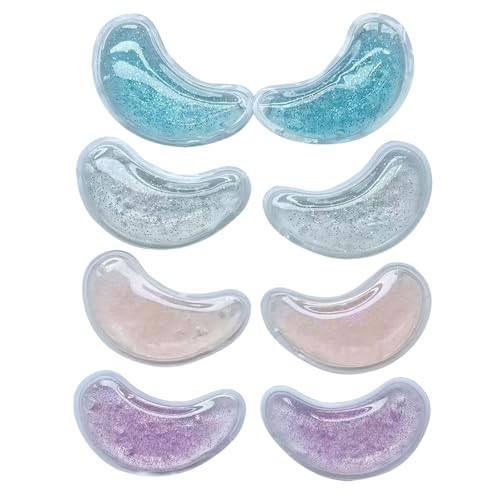 Reusable Under Eye Patches - 8PCS Hot & Cold Gel Eye Pads/Ice Pack for Puffy Eyes, Dark Circles & Eye Bags | Cooling Sleep Mask & Soothing Compress | Amazon (US)