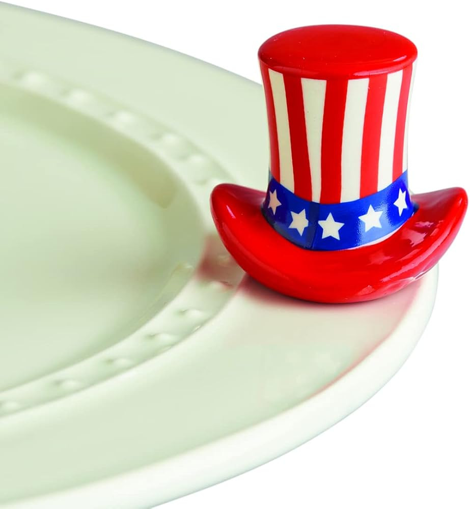 Nora Fleming Hand-Painted Mini: Home of the Free (Uncle Sam Hat) A53 | Amazon (US)