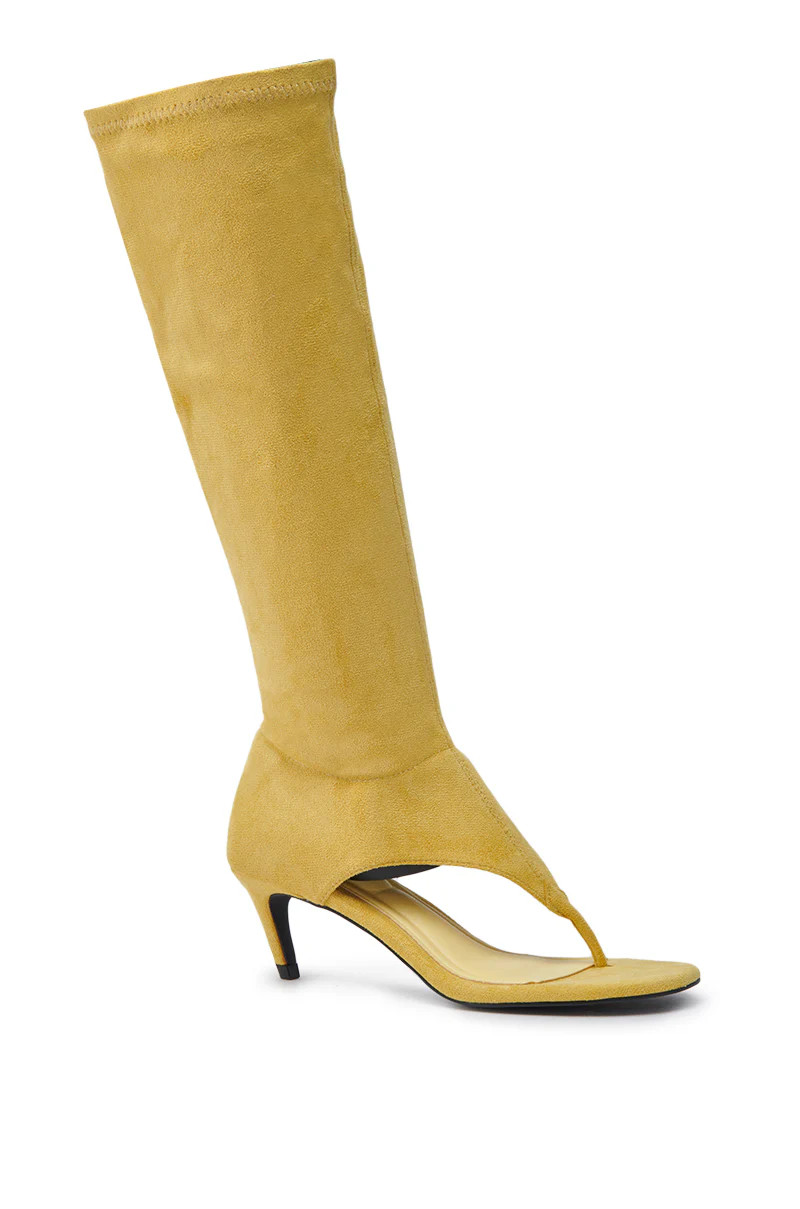 AZALEA WANG CECILE MUSTARD SANDAL STILETTO | AKIRA