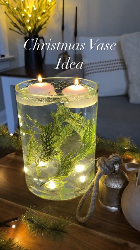 Christmas vase idea!! Such a great centerpiece for a cozy but mesmerizing masterpiece! These would make really cute winter wedding centerpieces 

#LTKVideo #LTKwedding #LTKHoliday