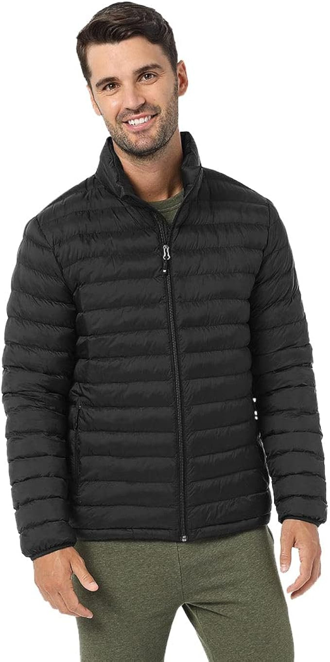 Amazon.com: 32 Degrees Men's Lightweight Recycled Poly-Fill Packable Jacket | Layering | Zippered... | Amazon (US)