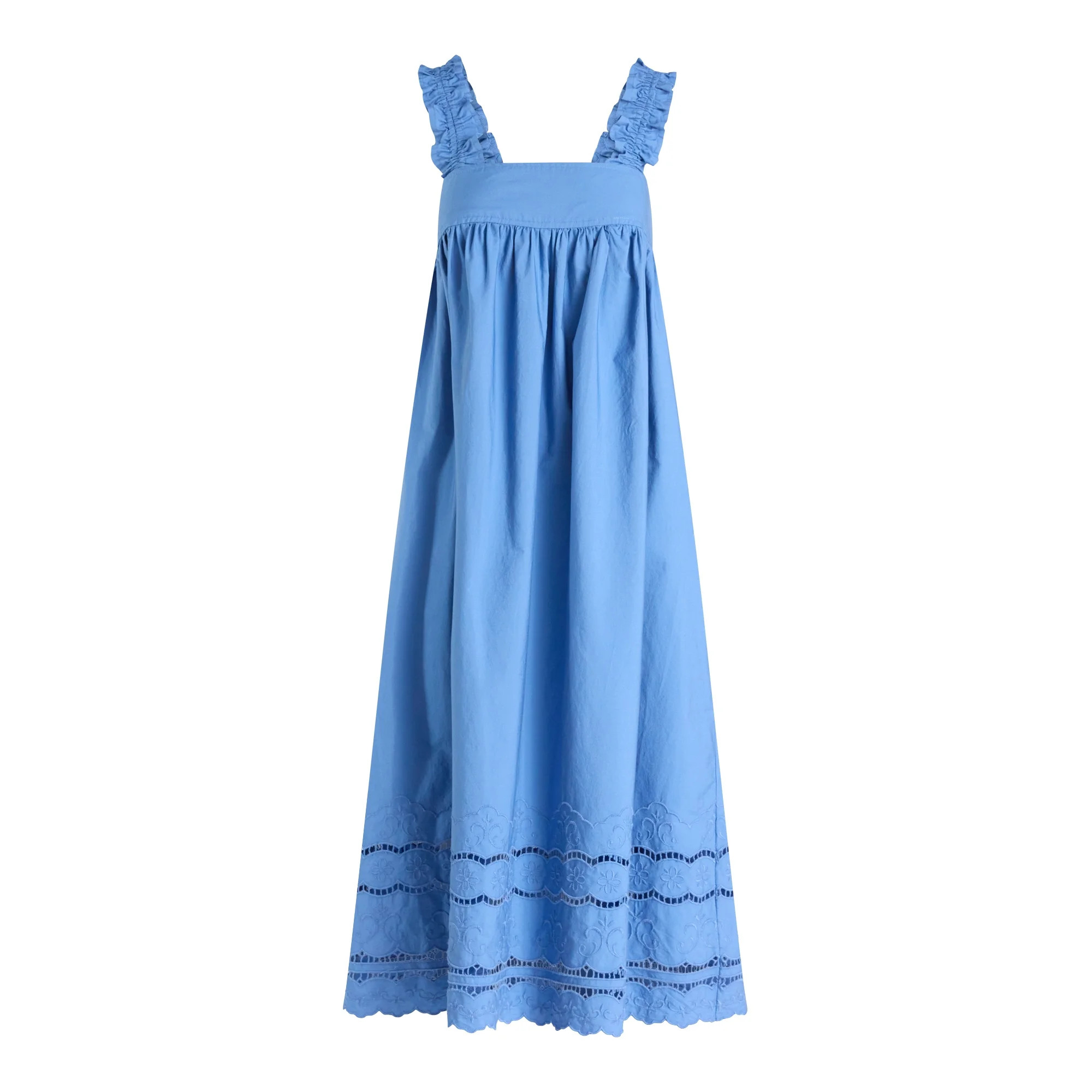 Free Assembly Women's and Women's Plus Sleeveless Cotton Eyelet Maxi Dress, Sizes XS-4X | Walmart (US)