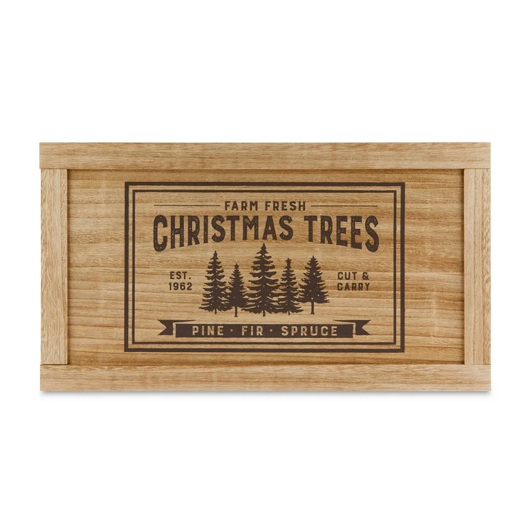 Farm Fresh Christmas Tree Crate, 11" x 20", by Holiday Time | Walmart (US)