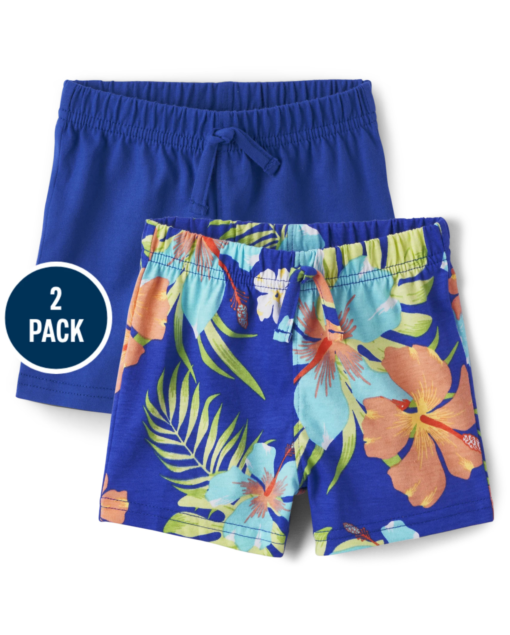 Baby Boys Tropical Pull On Shorts 2-Pack - cool cobalt | The Children's Place