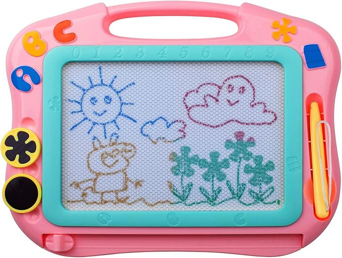 IKS85P [Travel Size] Magnetic Drawing Board for Toddlers, Color Magna Erasable Doodle Pad for Kid... | Amazon (US)