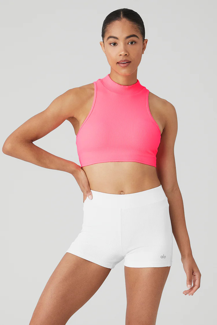 Goddess Rib Cropped Dynamite Tank | Alo Yoga (US)