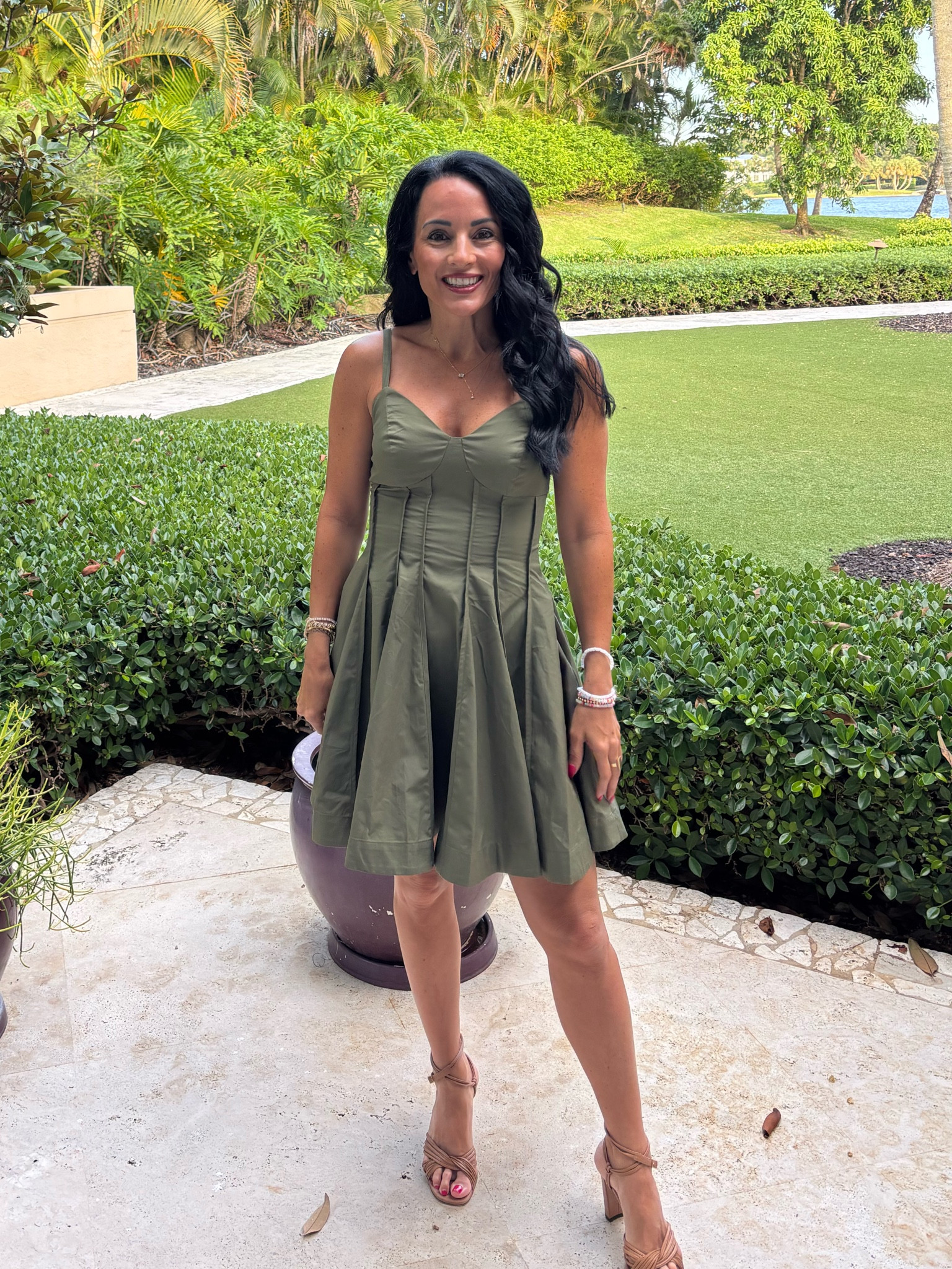 Dress from Anthropologie 
Army green a line dress 


#LTKWedding #LTKootd #LTKOver40