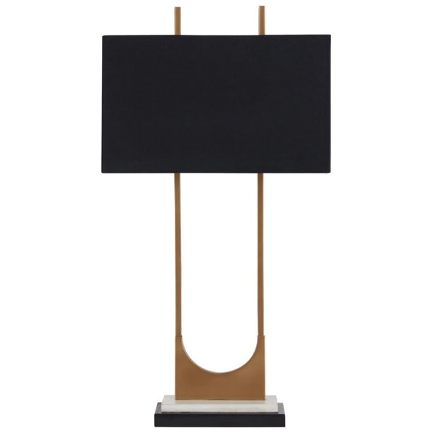 Signature Design by Ashley Malana Contemporary Brass Finish Metal Table Lamp - Walmart.com | Walmart (US)