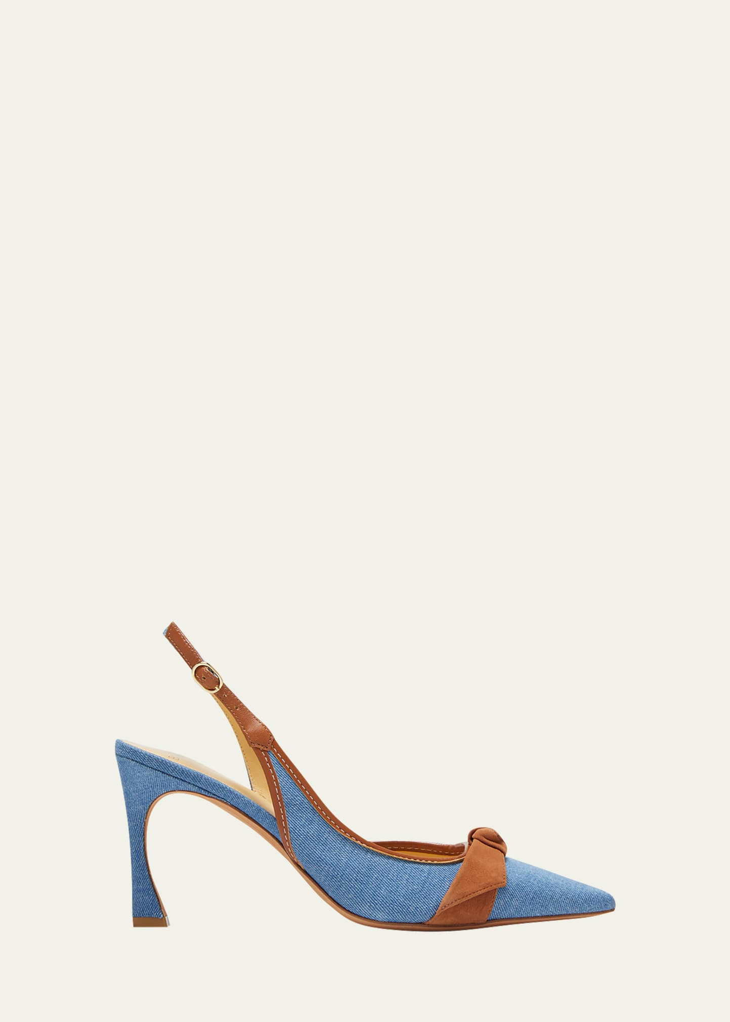 Clarita Denim Bow Slingback Pumps | Bergdorf Goodman