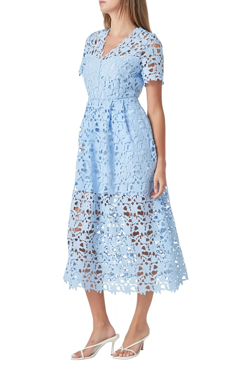 Allover Lace Midi Dress | Nordstrom
