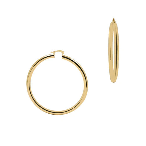 THE LARGE TUBED HOOPS | The M Jewelers
