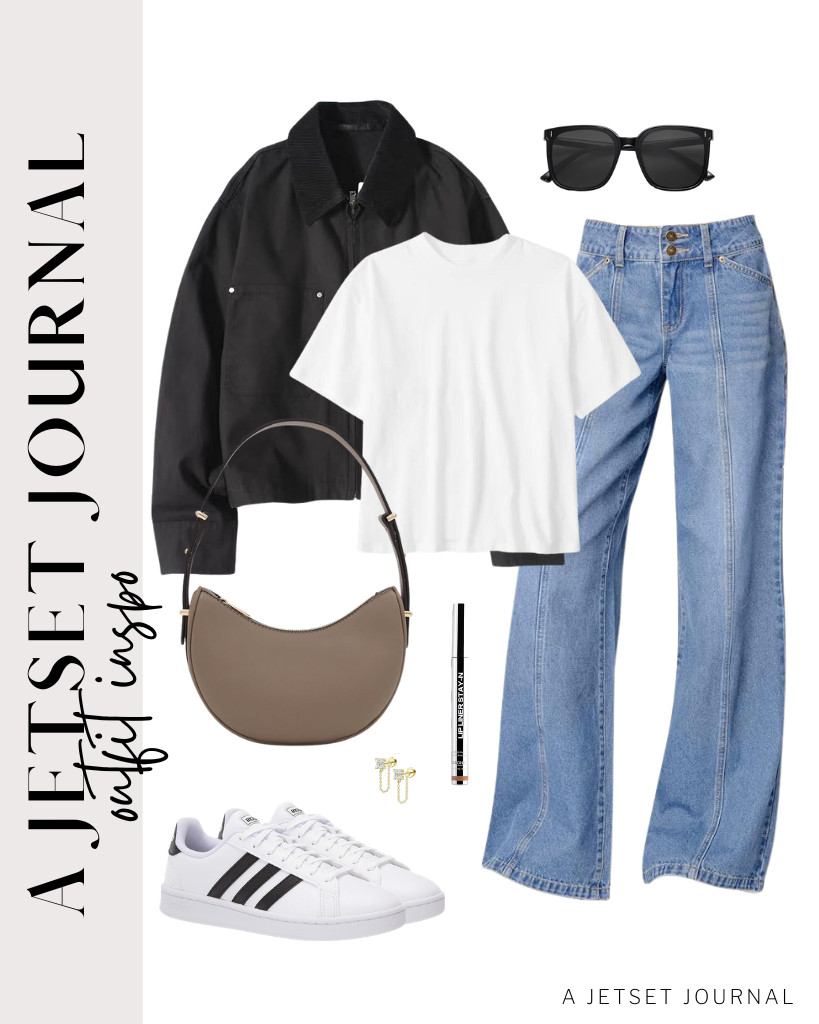 My favorite outfit for evening concerts or rainy day errands consists of a simple white tee and jeans, topped off with a black barn jacket. For footwear, a pair of Adidas Grand Court sneakers is a comfortable choice. And don’t forget to bring your sunglasses! 

 #LTKSeasonal #LTKSaleAlert #LTKTravel