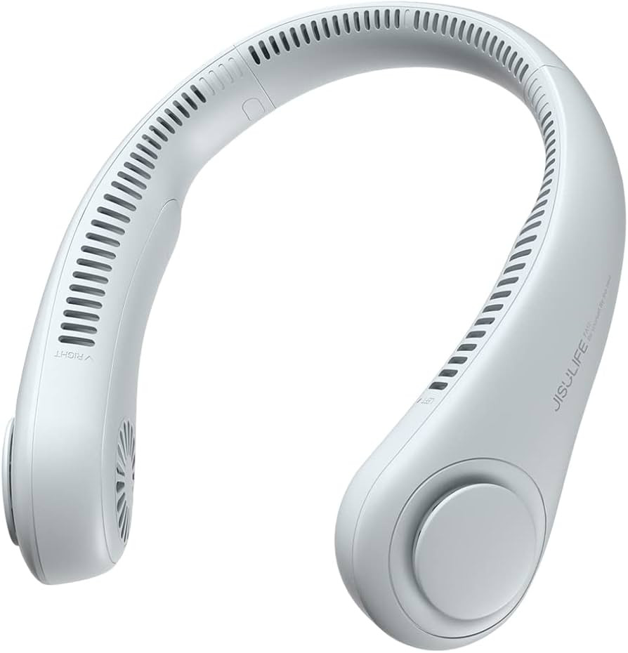 JISULIFE Portable Neck Fan, Hands Free Bladeless Fan, 5 Speeds, 4000 mAh Battery Operated Wearabl... | Amazon (US)