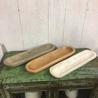 19 Carved Wooden Dough Bowl Primitive Wood Trencher Farmhouse Home Decor Skinny | Etsy (US)