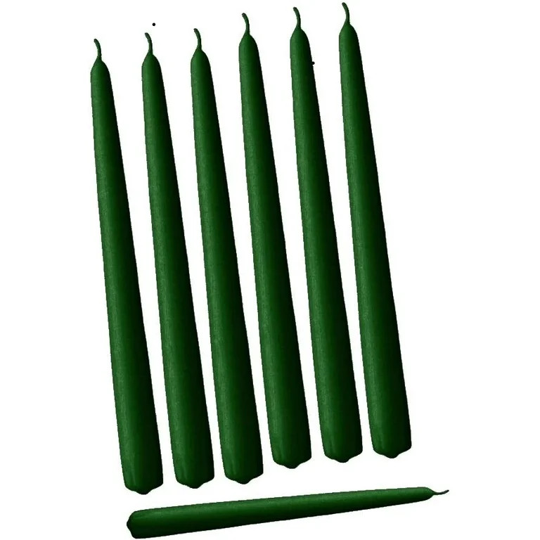 D'light Online Elegant Individually Cello Wrapped Set of 12 Dark Green 12 Inch Taper Candles | Walmart (US)