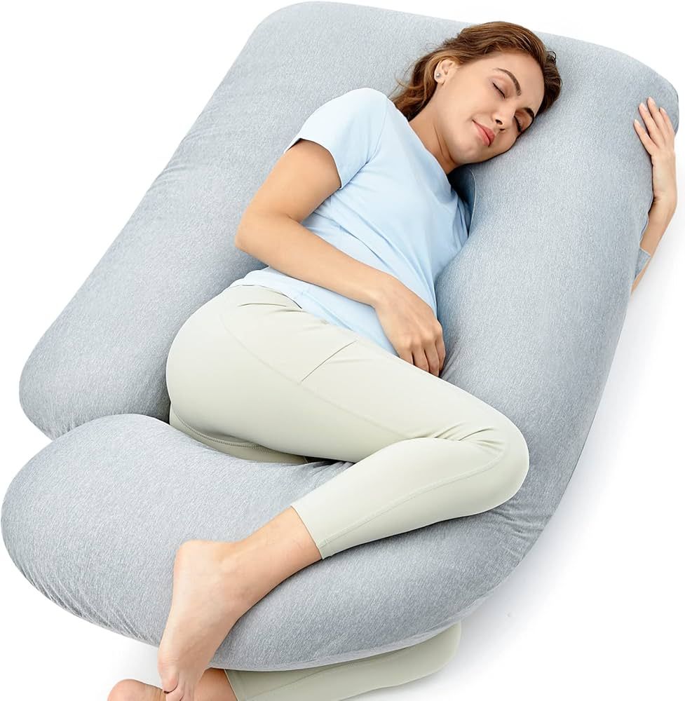 Momcozy Pregnancy Pillows with Cooling Cover, U-Shaped Full Body Maternity Pillow for Side Sleepe... | Amazon (US)