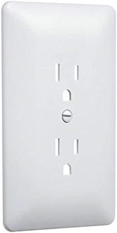 TayMac 2000W Paintable Outlet Cover Wall Plate Frame, White | Amazon (US)