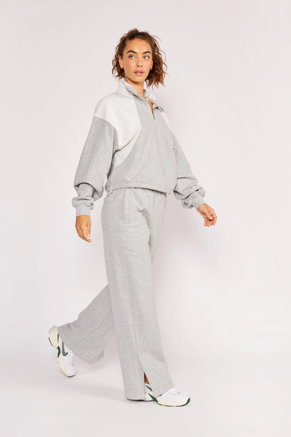 Paige wide leg pant heather gray | Cream Yoga