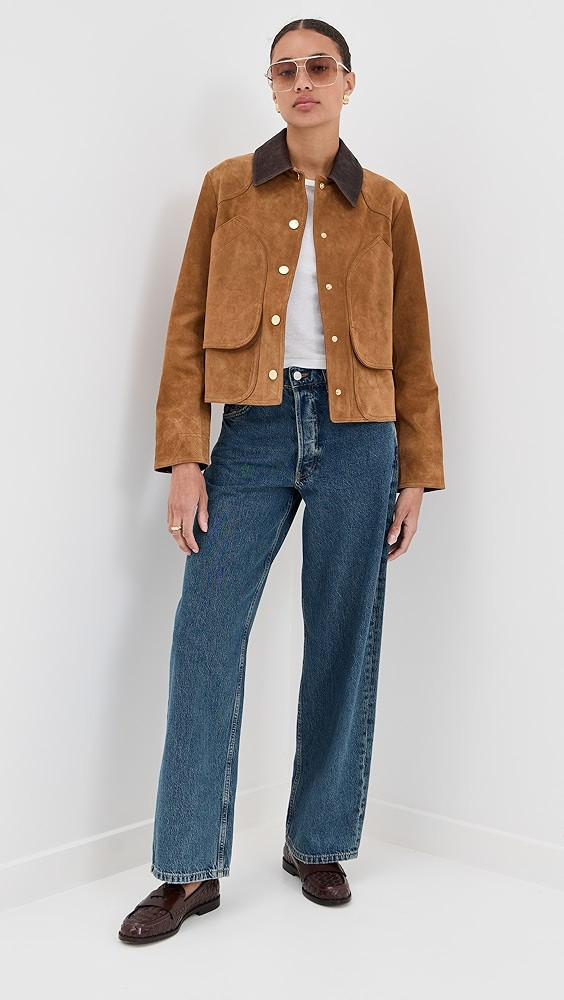 Walters Leather Cropped Barn Jacket | Shopbop