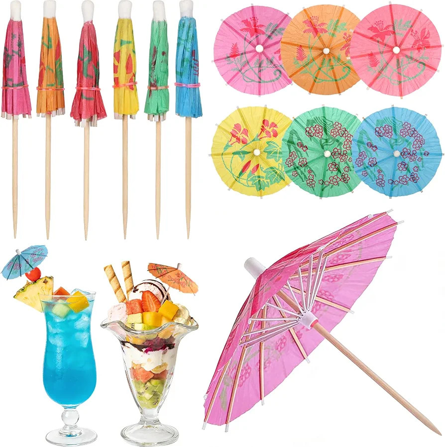 Cocktail Umbrellas for Drinks Garnish, Mini Paper Umbrellas Cocktail Picks | Amazon (US)