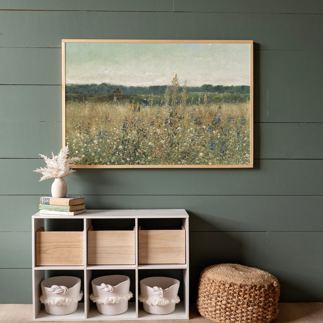 Vintage Wildflower Field Wall Art | Field Of Flowers Art | Botanical Wildflower Art | 167 | Etsy (US)