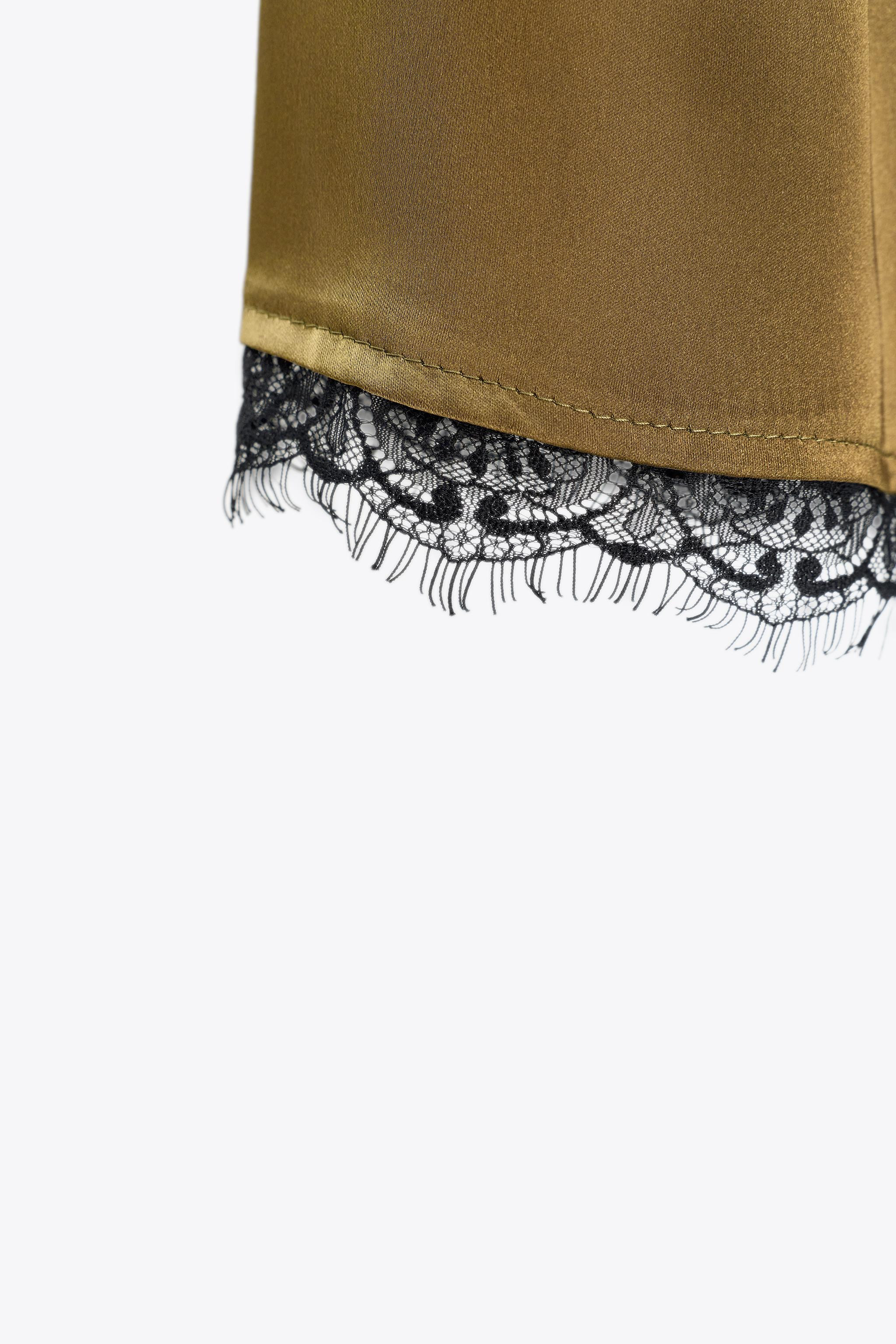 BERMUDA SATINATI CON PIZZO | Zara IT