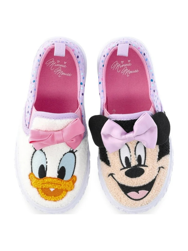 Minnie Mouse & Daisy Duck Toddler Girl Slip-On Sneakers | Walmart (US)