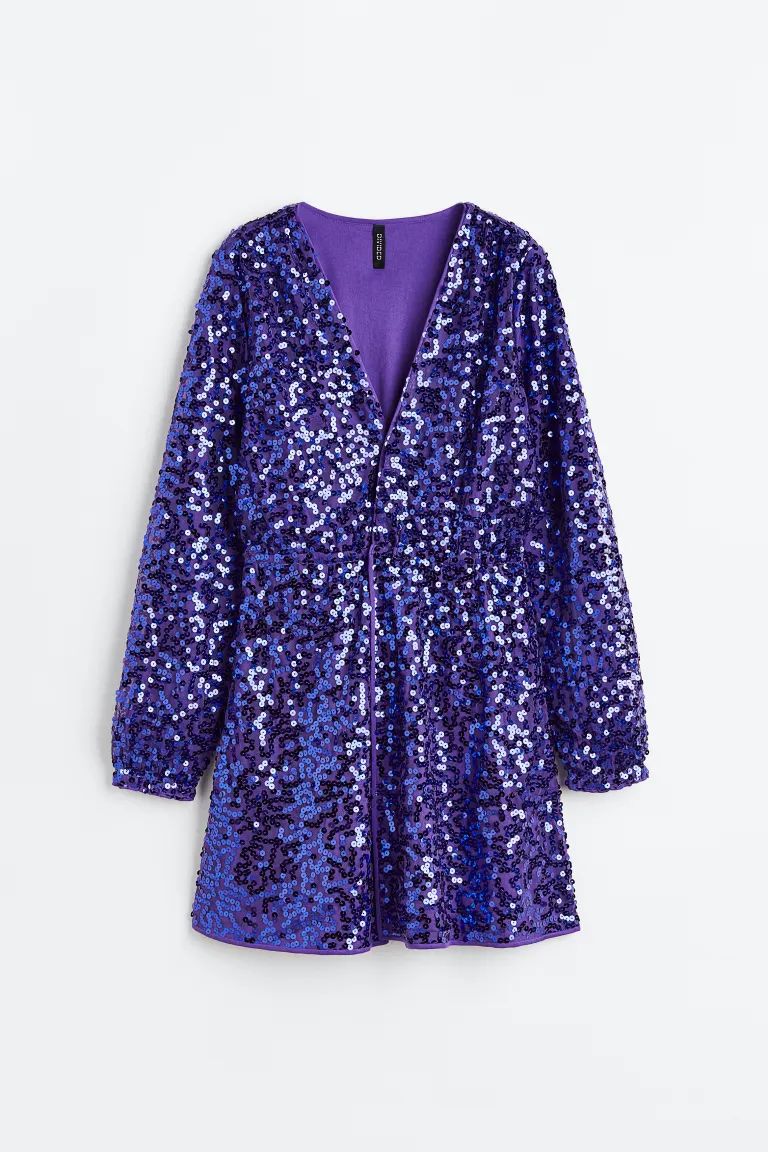 Sequined Wrapover Dress | H&M (US)