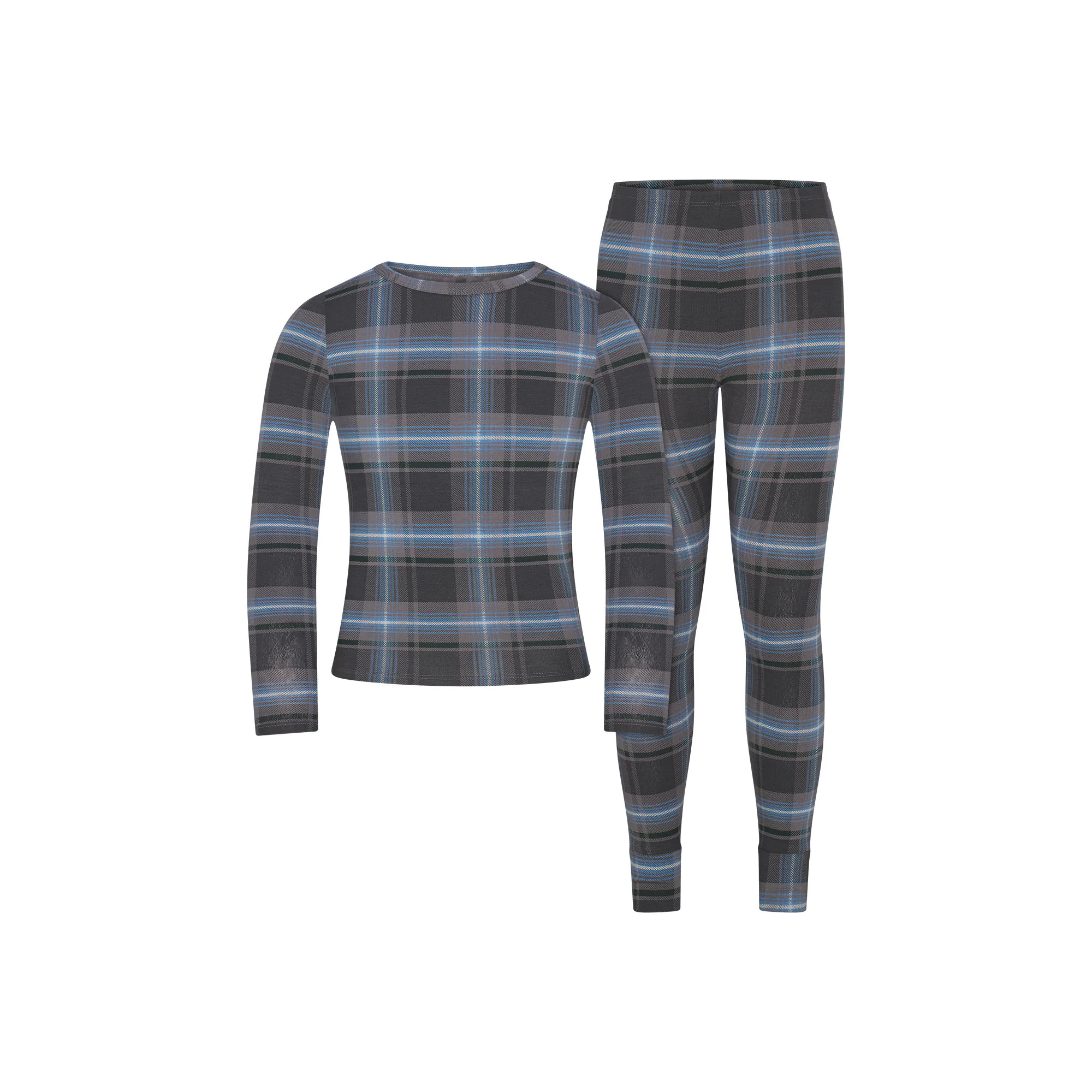 SKIMS SLEEP KIDS SLEEP SET | GLACIER PLAID | SKIMS (US)