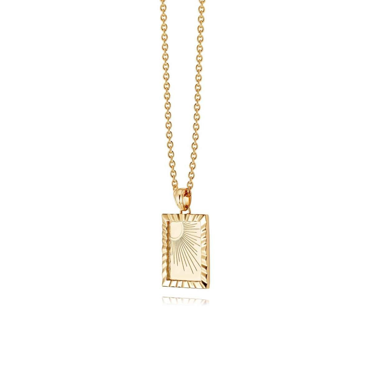 Estée Lalonde Rising Sun Frame Necklace 18Ct Gold Plate | Daisy London Jewellery