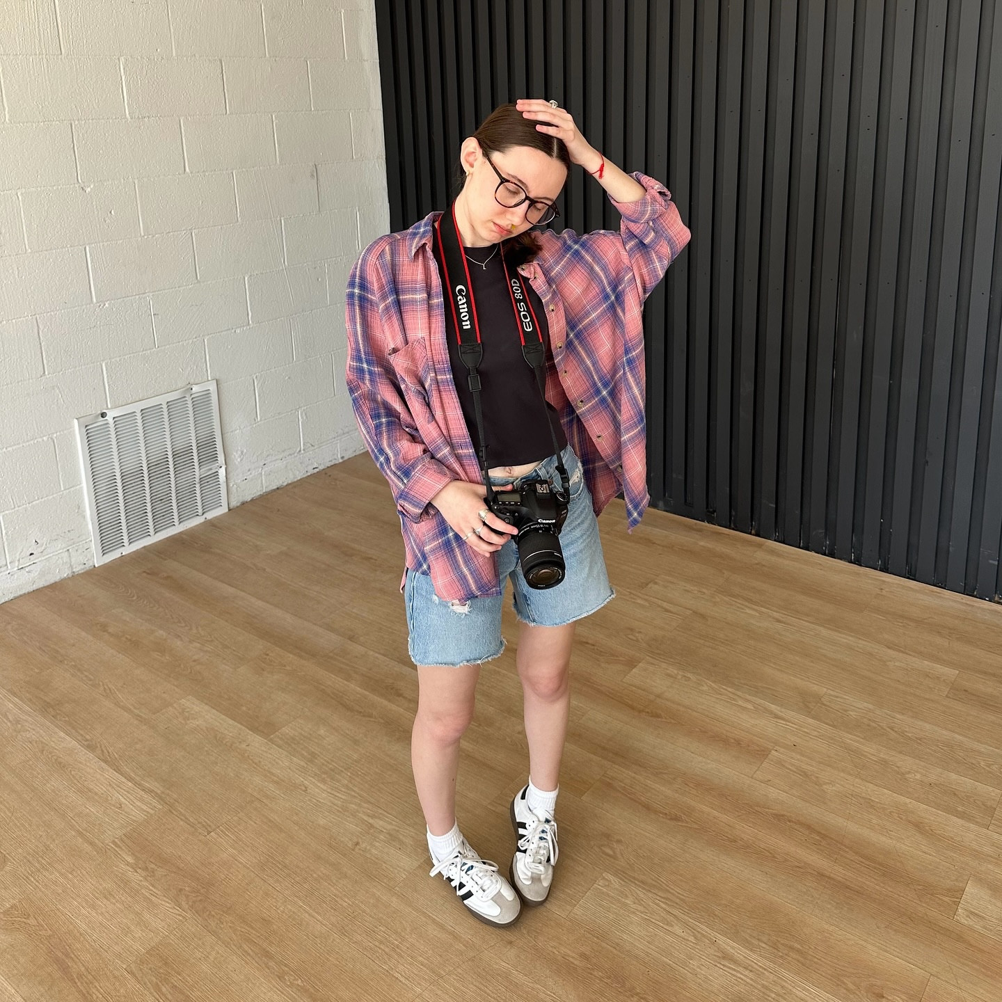outfit 1 - flannel: urban outfitters, t-shirt: brandy melville, shorts: levis, shoes: adidas
outfit 2 - cardigan: thrifted, tank: mypcore on ig
outfit 3 - zip up: target, t-shirt: sabrina merch, shorts: aerie