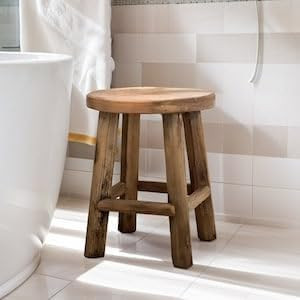 direfly Handcrafted Rustic Barnwood Stools, Vintage Wooden Stool, Farmhouse Decor, Rustic Primiti... | Amazon (US)
