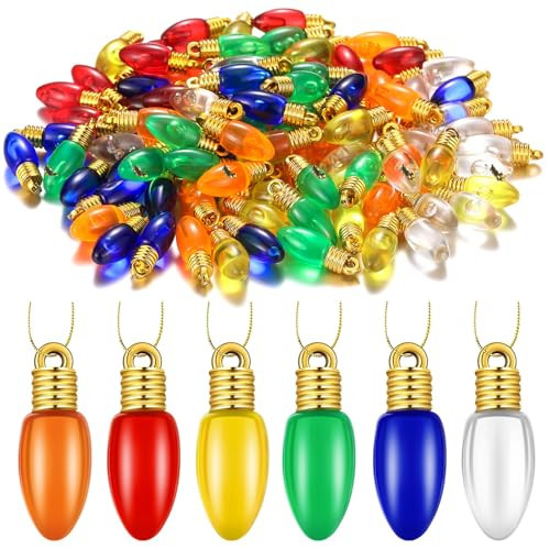Boao 96 Pcs Christmas Mini Balls Ornaments Miniature Xmas Tree Ornaments Multicolour Shiny Small Hanging Decorations for Christmas Holiday Party Decor(0.98 Inch,Multicolor Bulbs) | Amazon (US)