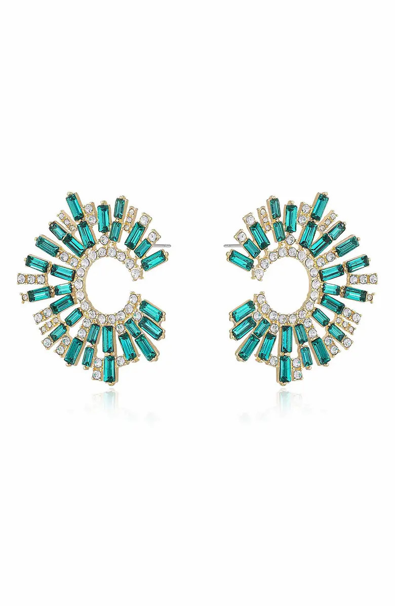 Ettika Crystal Frontal Hoop Earrings | Nordstrom | Nordstrom