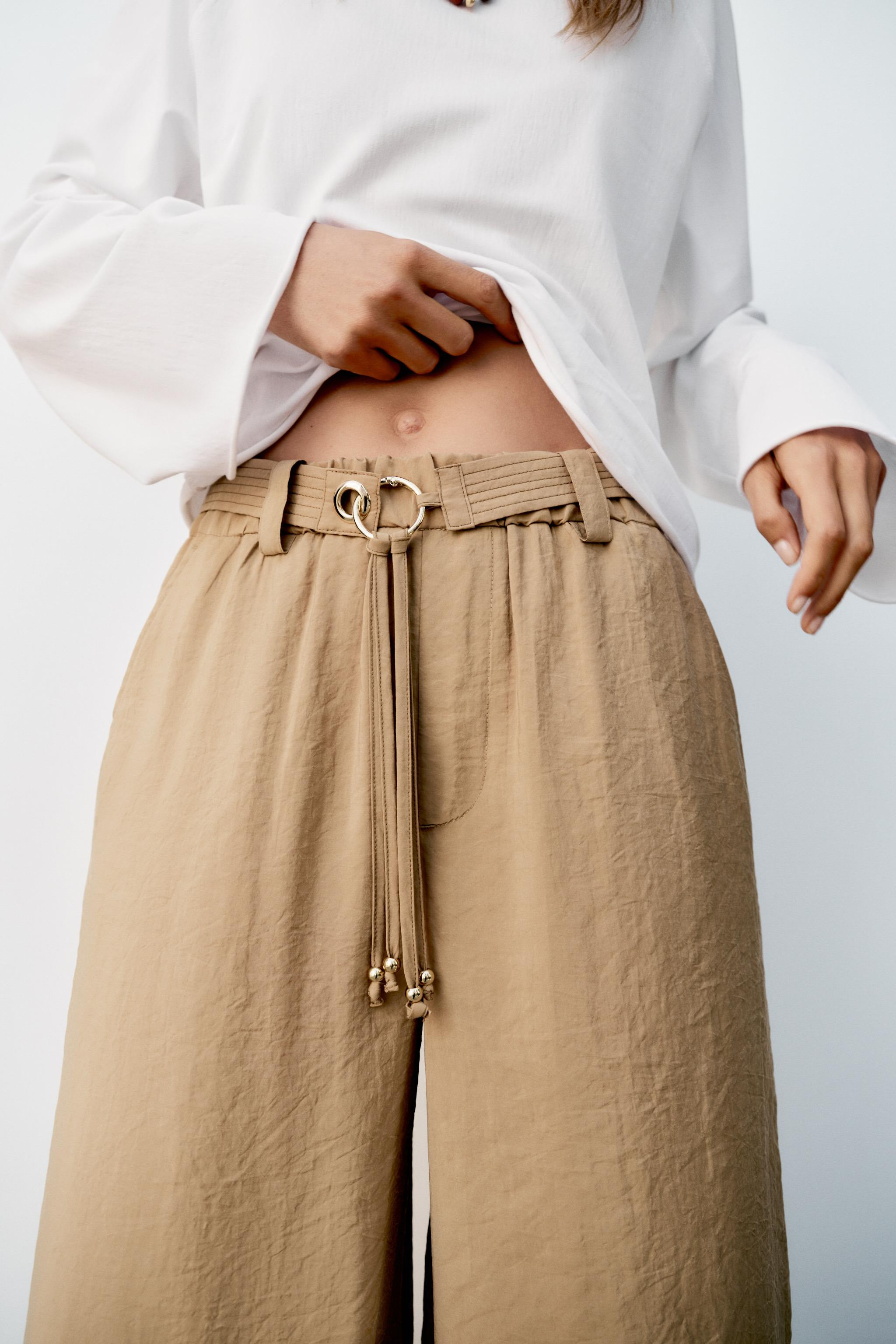 STRAIGHT LEG PANTS WITH BELT | Zara US