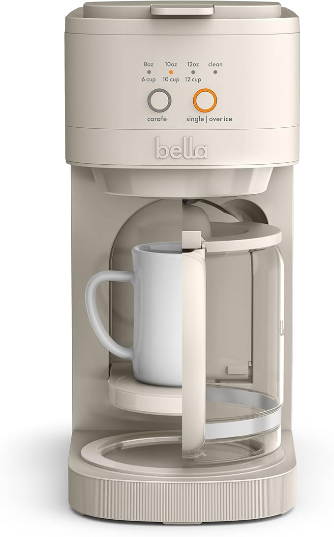 bella VersaBrew 2-in1 Coffee Maker, Fits-anywhere Kitchenware, Brew 3 Sizes Carafes & Single Serv... | Amazon (US)