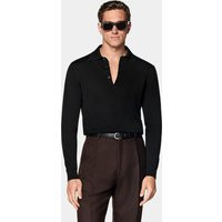 Black Long Sleeve Polo | Suitsupply (US)