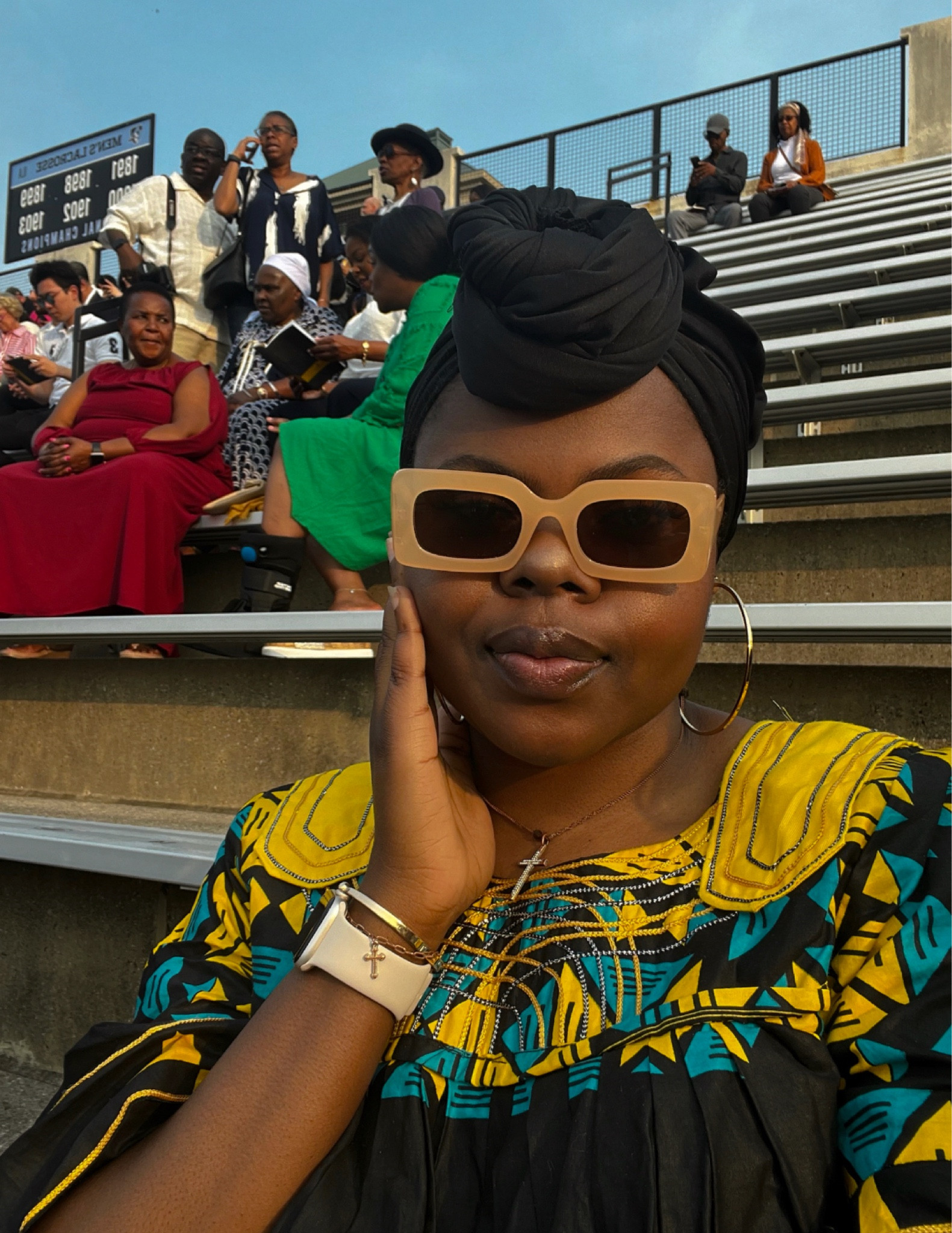 Oversize shades are the item of the summer! The shades from PLT really make this look, and a necessity, especially with the hot sun! Pair this with gold jewelry, like pictured in this photo, and you are good to go!￼

#LTKFind #LTKxNSale #LTKtravel