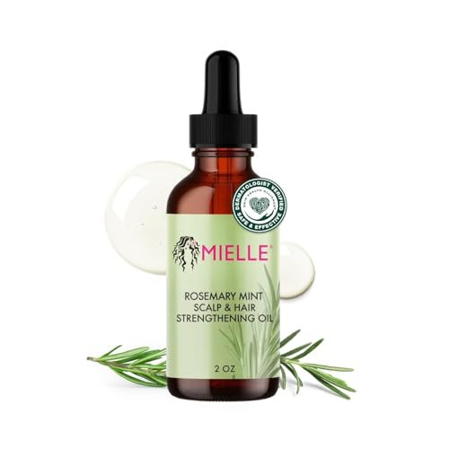 Mielle Organics Rosemary & Mint Hair Oil - Strengthening Biotin Oil Infused Frizzy & Damaged Hair Care - Split Ends & Dry Scalp Treatment to Support Longer, Healthier Strands, 2 Ounce | Amazon (US)