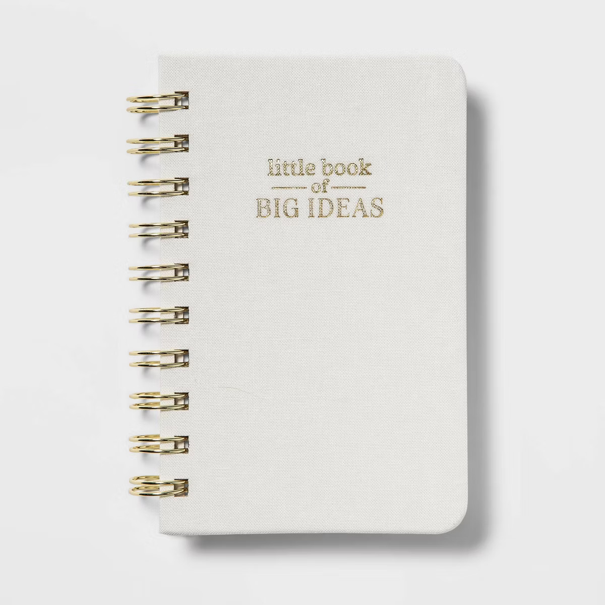 192 Sheet College Ruled Journal 4"x5.5" Spiral Cream Linen - Threshold™: Hard Cover, Acid-Free,... | Target