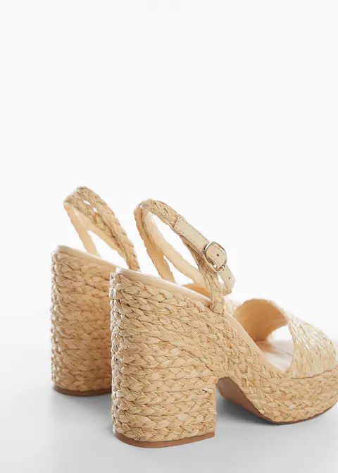 Raffia braided sandals | MANGO (US)